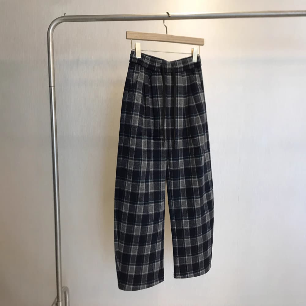 あったか裏起毛 チェックパンツ