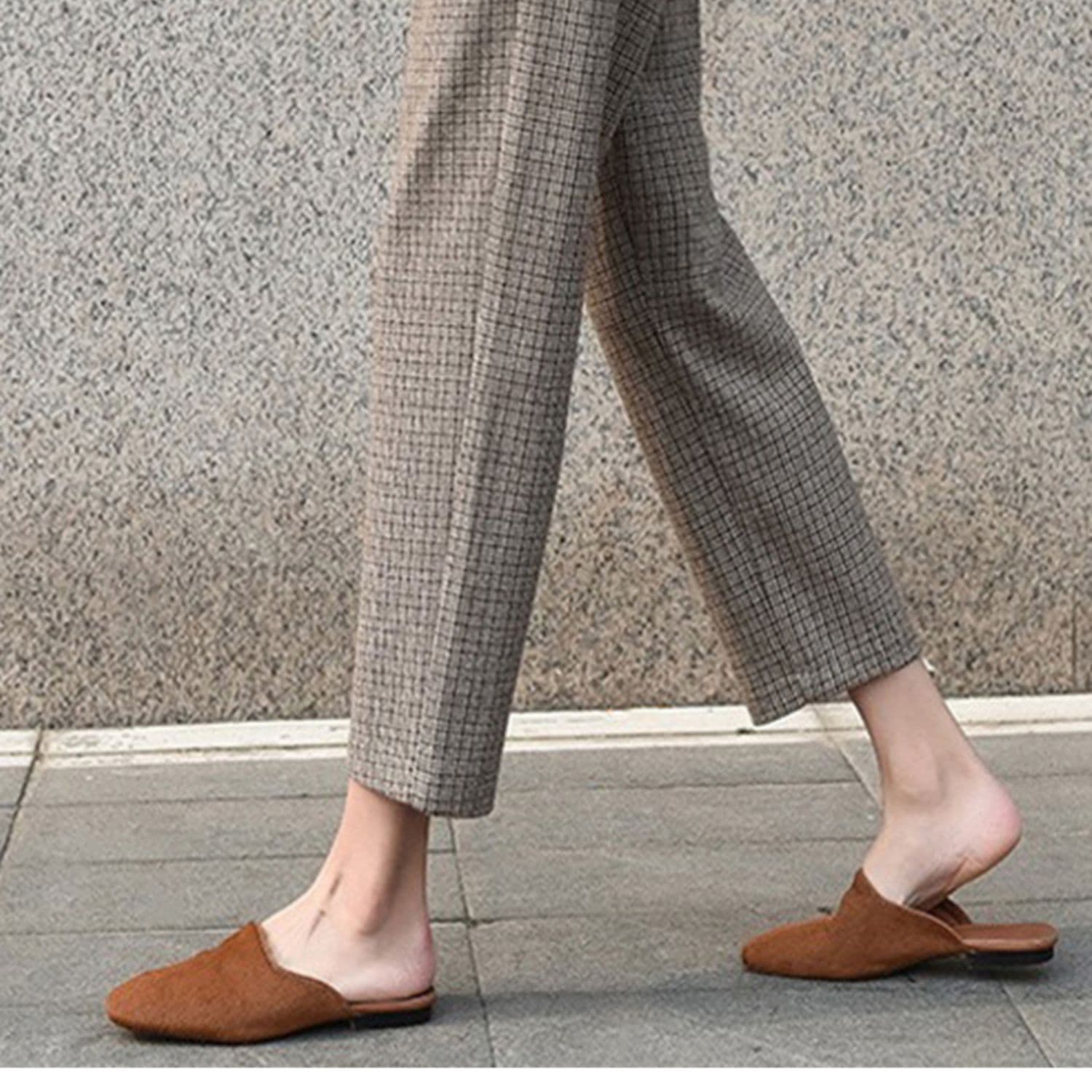 チェックパンツ 大人の雰囲気漂う チェックテーパードパンツ