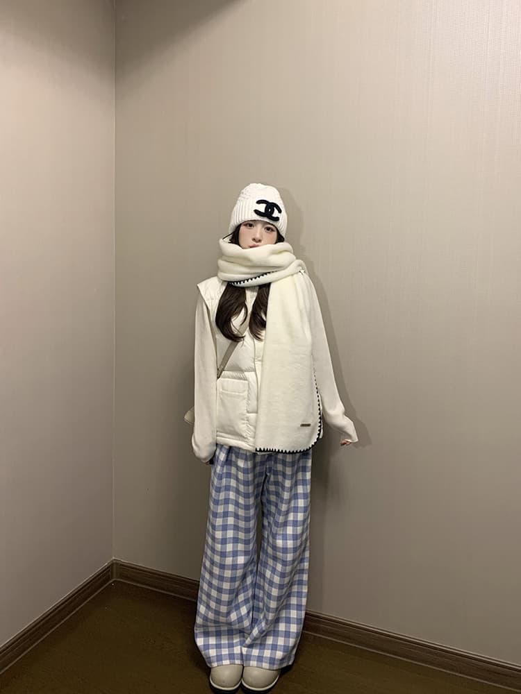 チェックパンツ ゆったりシルエット ギンガム チェック パンツ