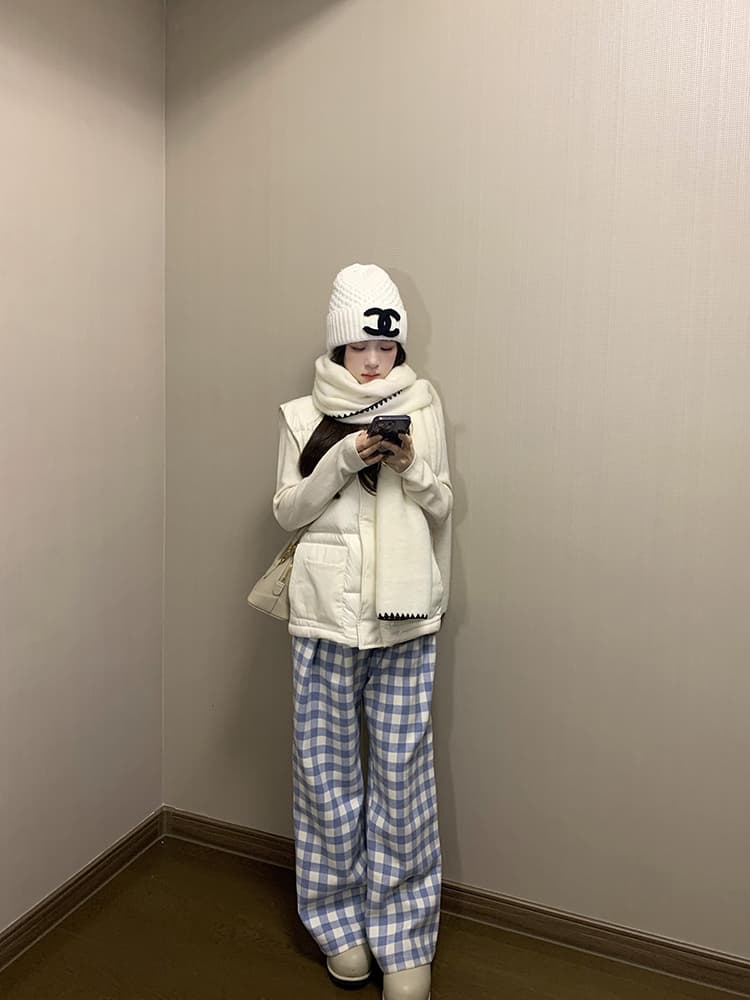 チェックパンツ ゆったりシルエット ギンガム チェック パンツ