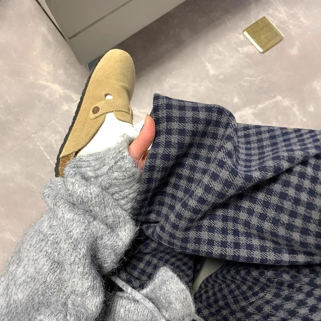 チェックパンツ クラシカル チェック リラックスパンツ