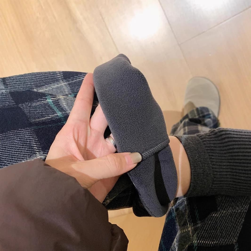 チェックパンツ あったか起毛タータンチェックワイド