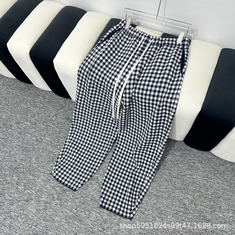チェックパンツ ゆったりギンガムリラックスパンツ