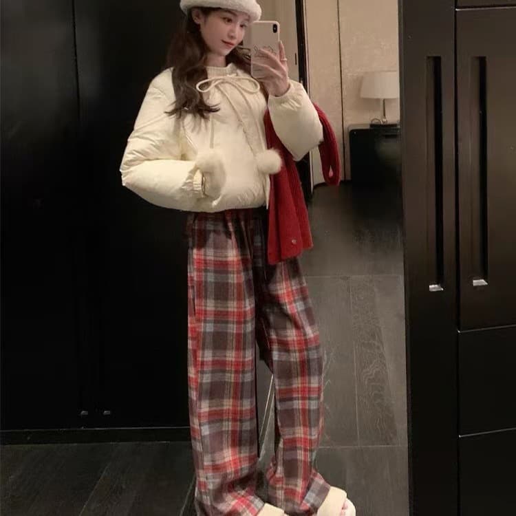 ゆったりチェックパンツ ルームウェア